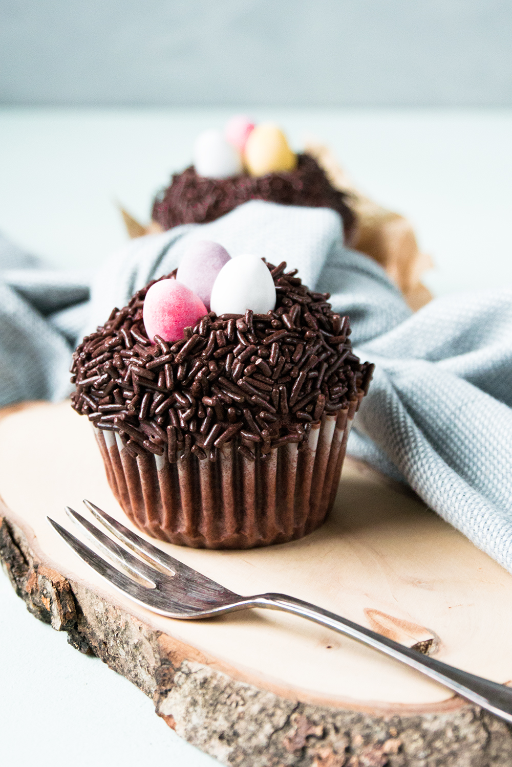 Osterrezept 2019 { Rezept: Osternest Cupcakes } - Saras Cupcakery