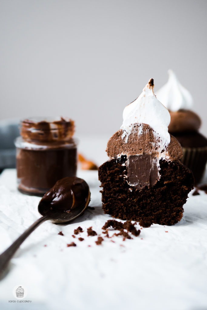 Double Chocolate Marshmallow Cupcakes