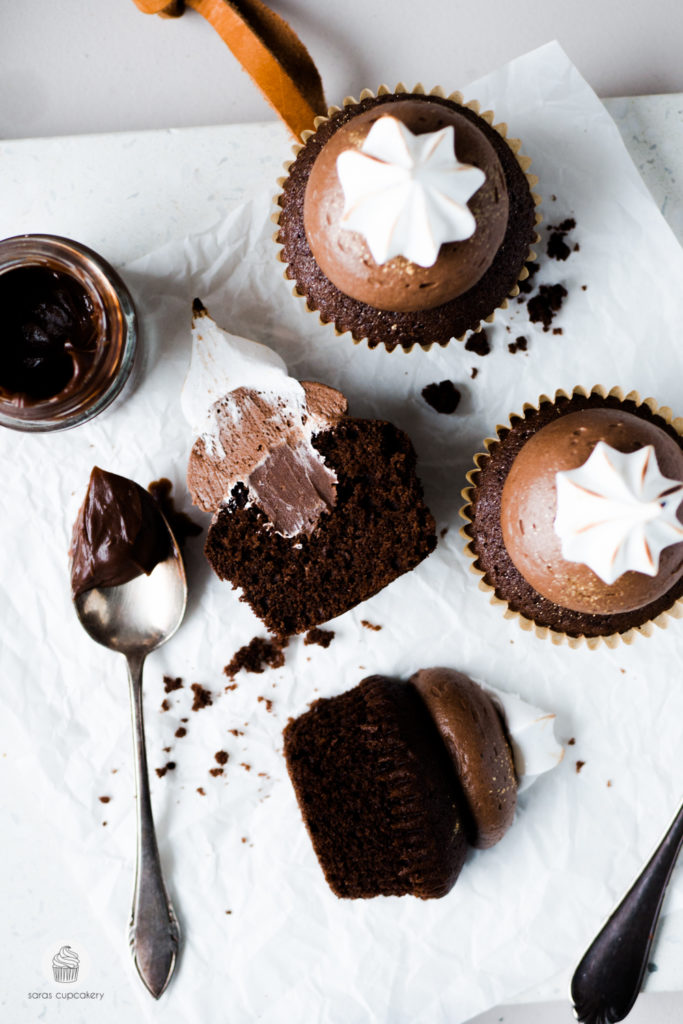 Double Chocolate Marshmallow Cupcakes