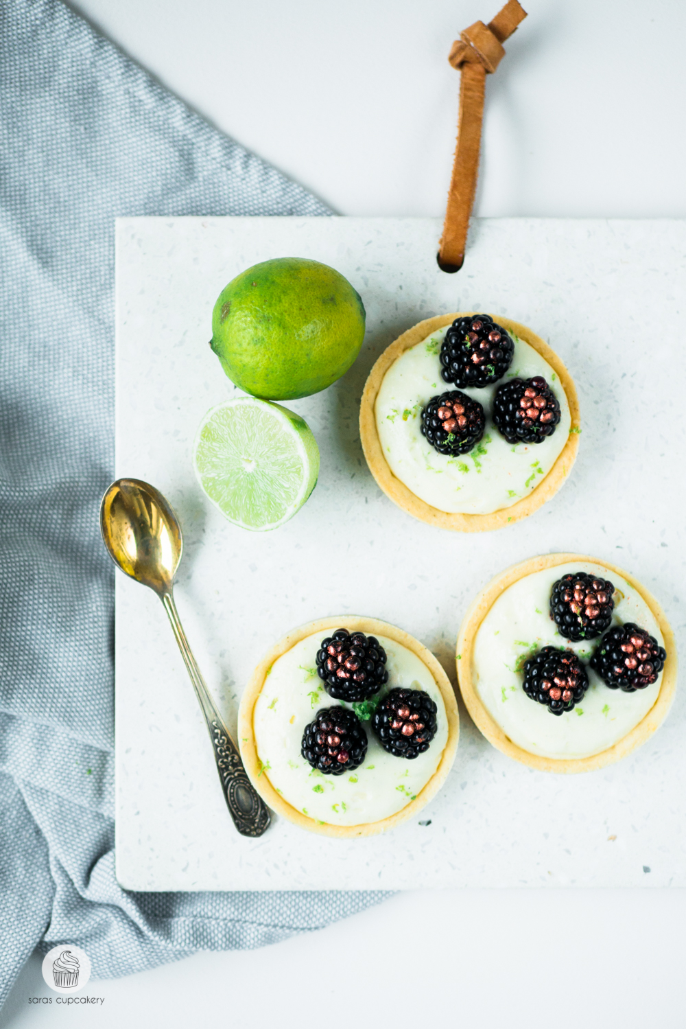 Rezept: Brombeer-Limetten Tarte - Saras Cupcakery